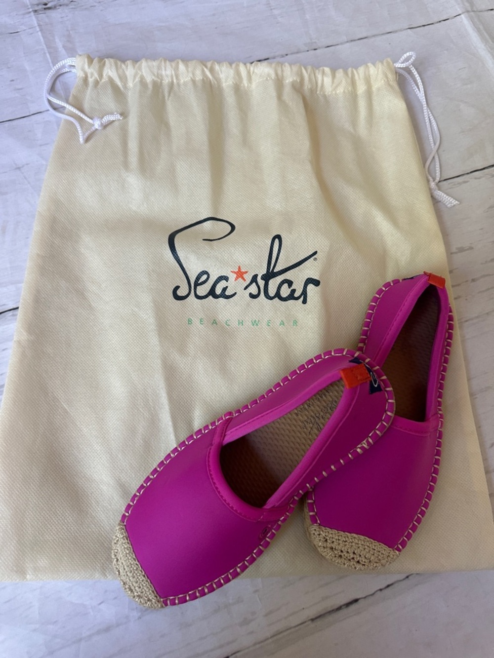 Seastar Beachwear Bright Pink Kids Espadrille Slip-On Flats NWOT US size K12